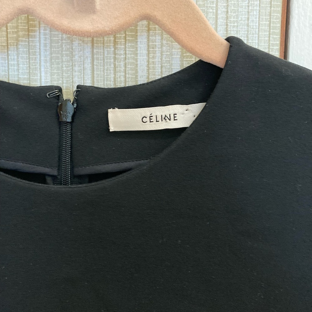 Celine Dress - Black, Long Sleeves, Straight/A Line Cut